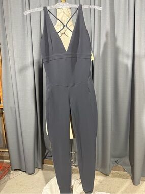 Black V-Neck Strappy Jumpsuit